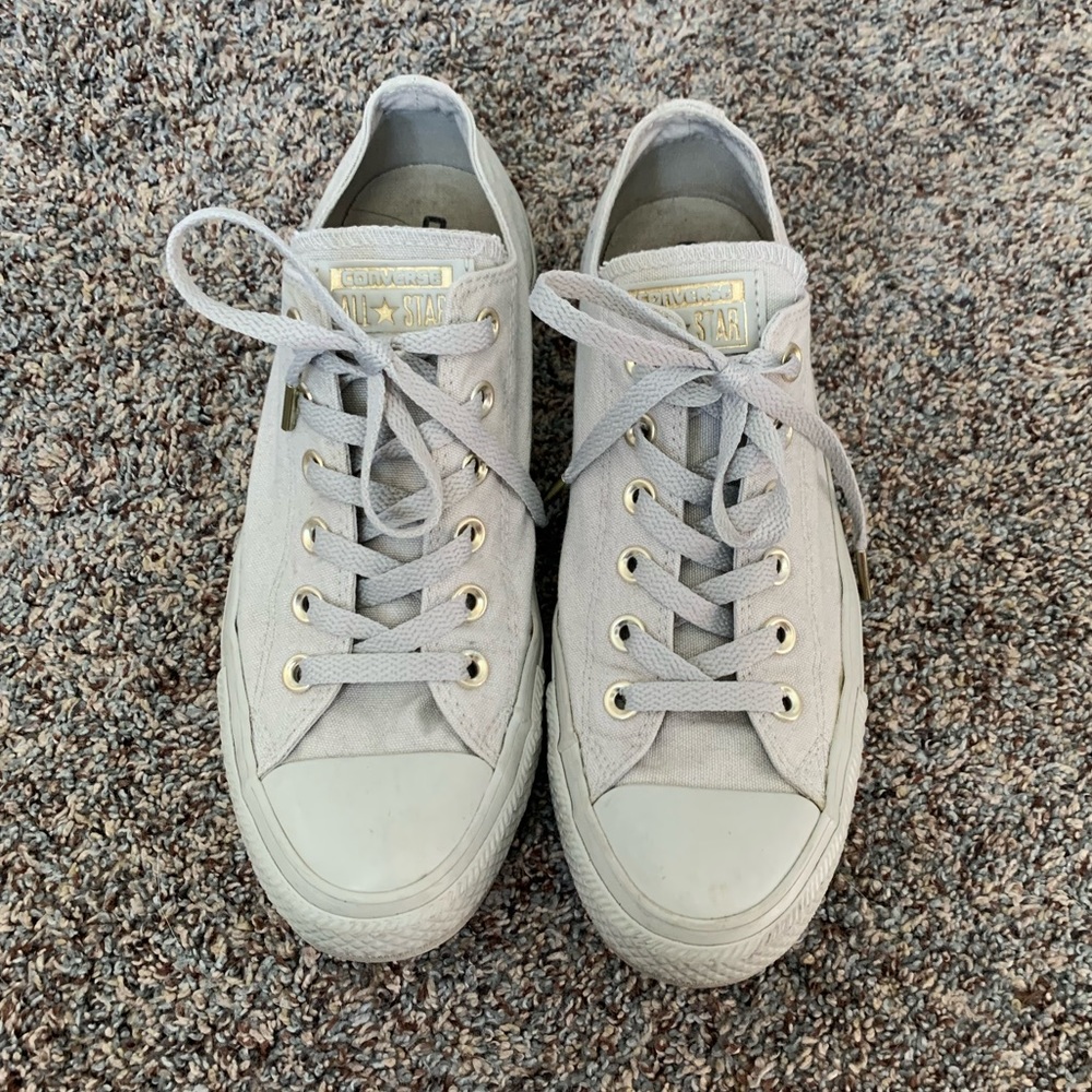 Grey and Gold Converse Chuck Taylor All Star